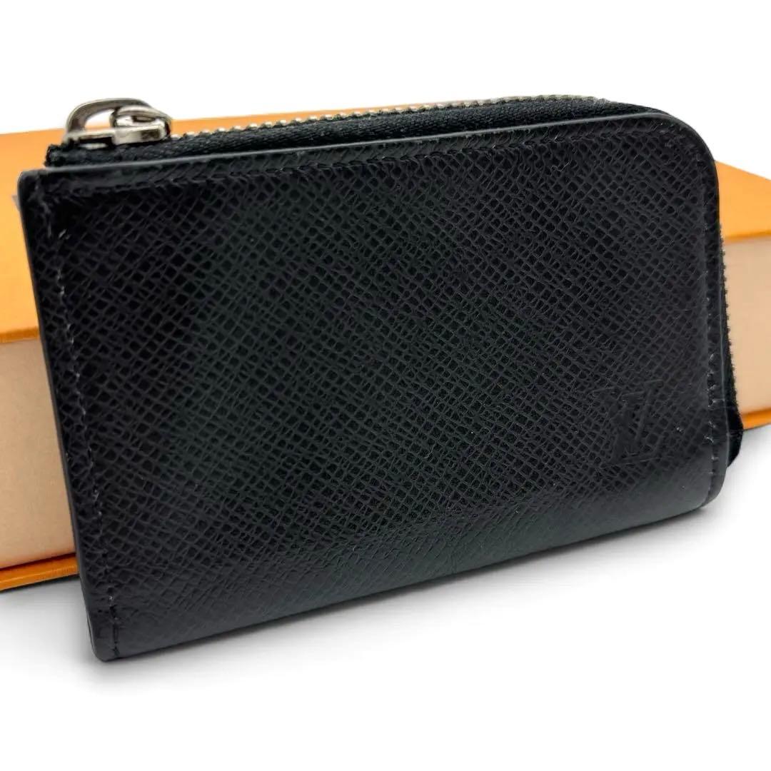 ルイヴィトン ケース ポルトモネ ジュール タイガ 黒 ブラック 小銭入れ