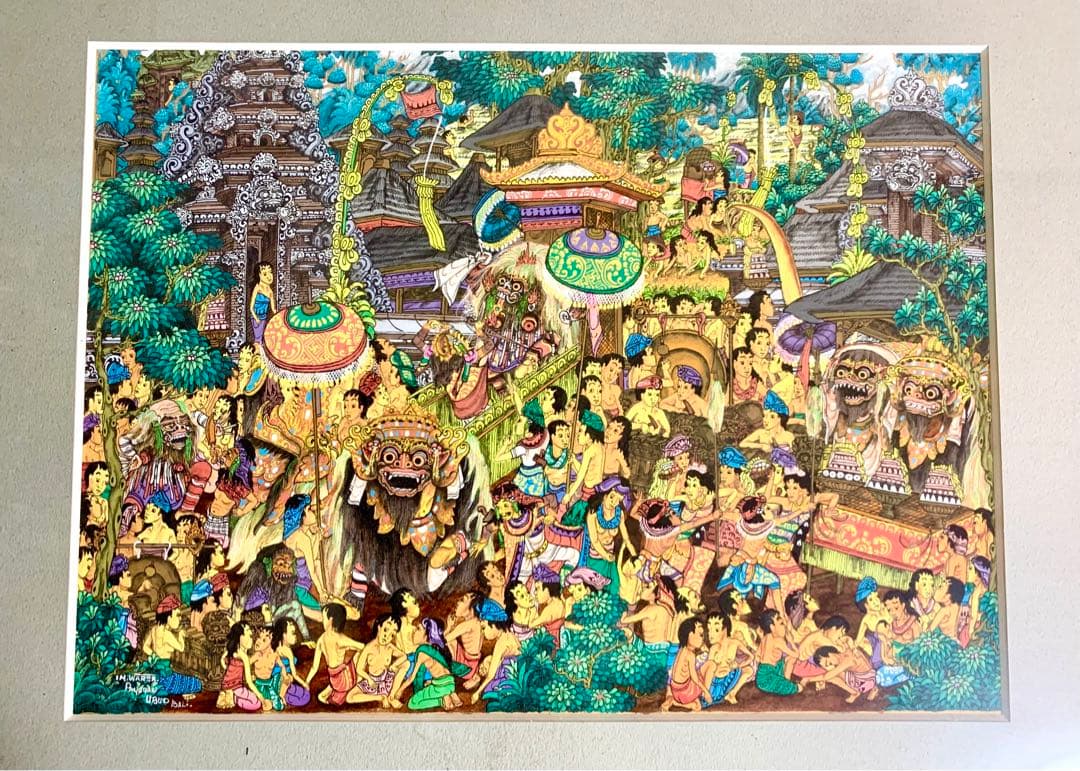 バリ島　絵画　額入り