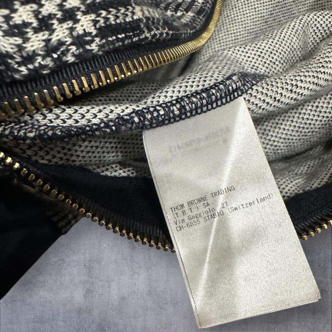 美品】トムブラウン 4bar マイクロチェック ジャガード パーカー