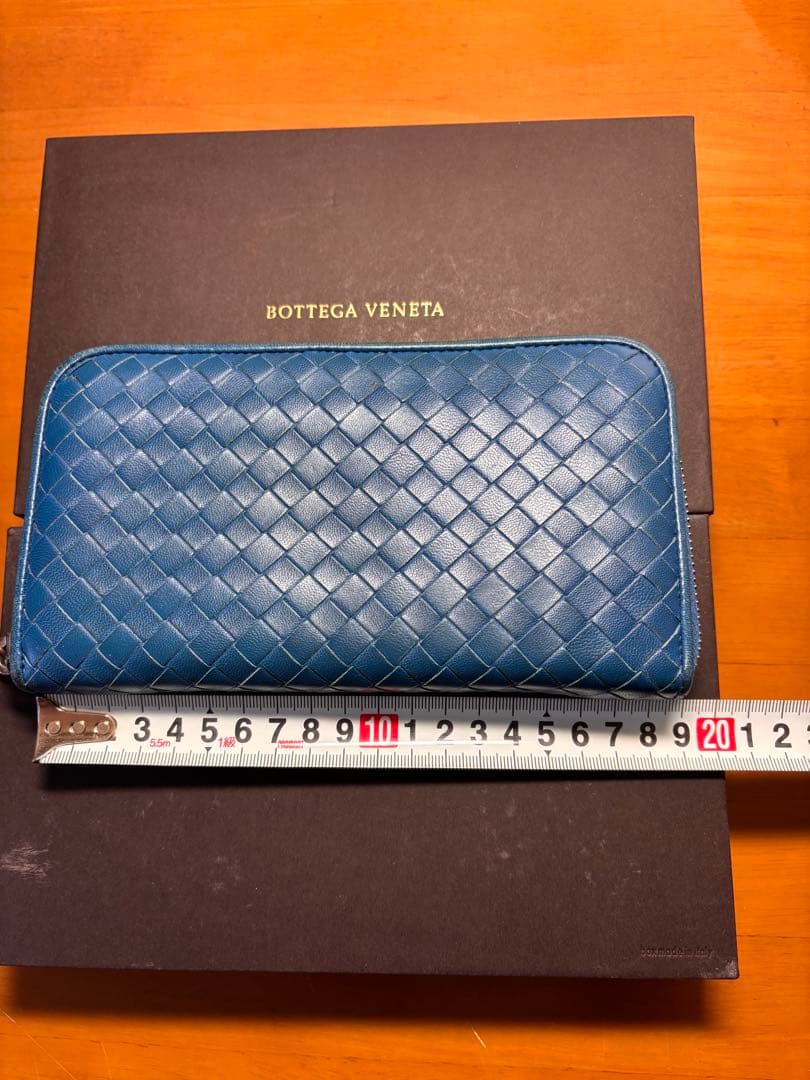 Bottega Veneta 青 編み込み 長財布 - メルカリ