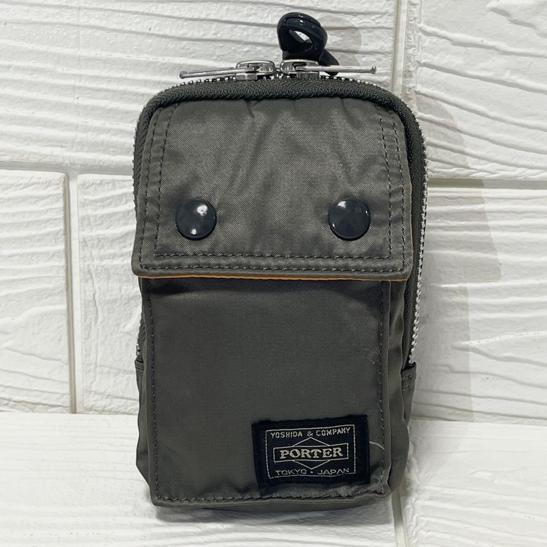 PORTER ポーター　タンカー　ポーチ　シルバーグレー小物いれ　スマホケース
