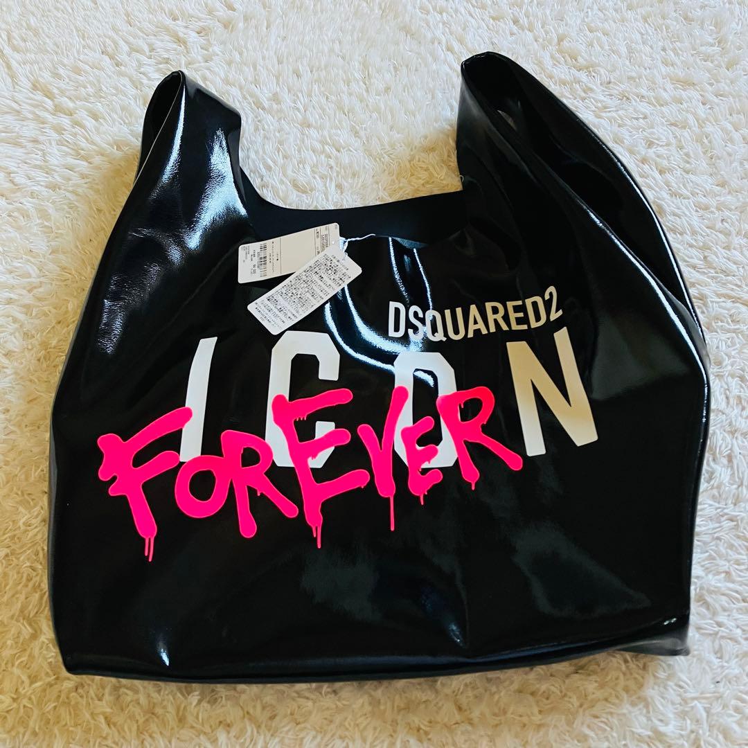 1467 新品タグ付き！定価7万　DSQUARED2 ICON トートバッグ　黒