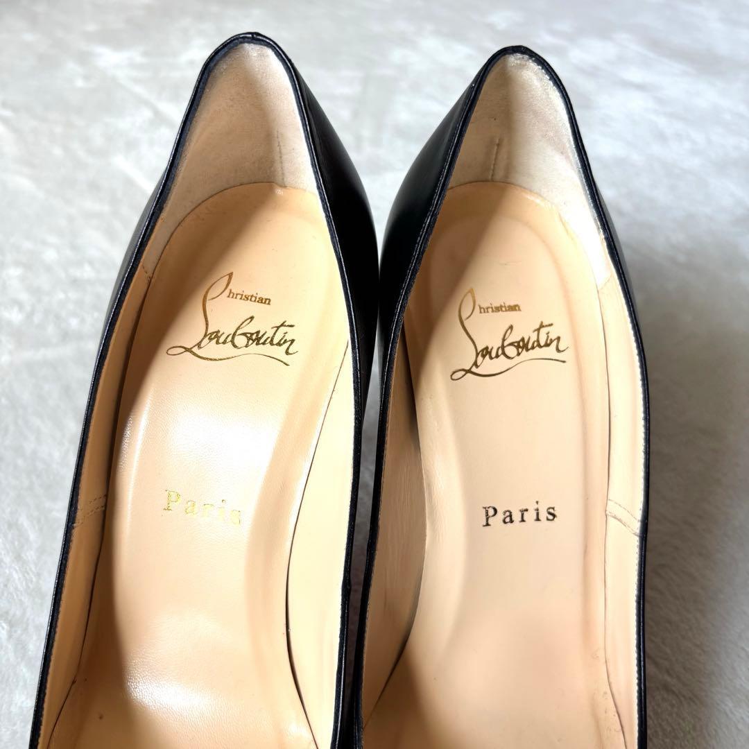 極美品 ルブタン パンプス 37 スタッズ ヒール 黒 レッドソール 購入