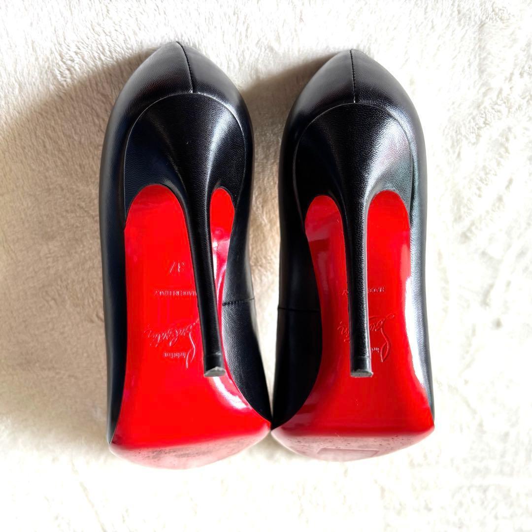 極美品 ルブタン パンプス 37 スタッズ ヒール 黒 レッドソール 購入