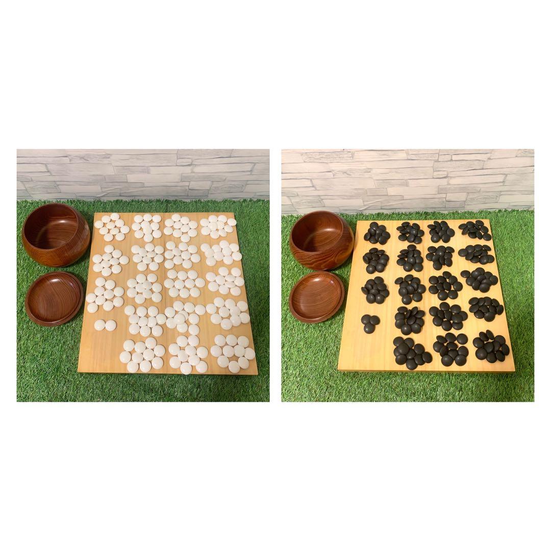 美品超貴重 厳選32,33号雪印 日向特製蛤碁石 高級碁笥美栄セット 数