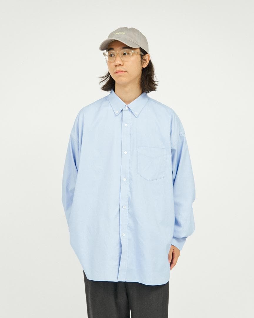 フレッシュサービス DRY OXFORD L/S SHIRT BLUE M