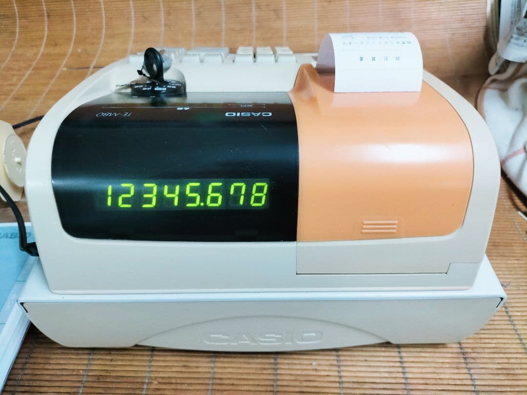 カシオレジスター TE-M80 中古品 人気機種感熱紙 送料無料 706806