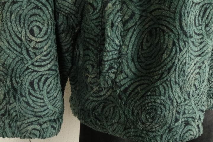 22AW【新品】☆CALEE：スパイラル柄 フリースジャケット ターコイズ