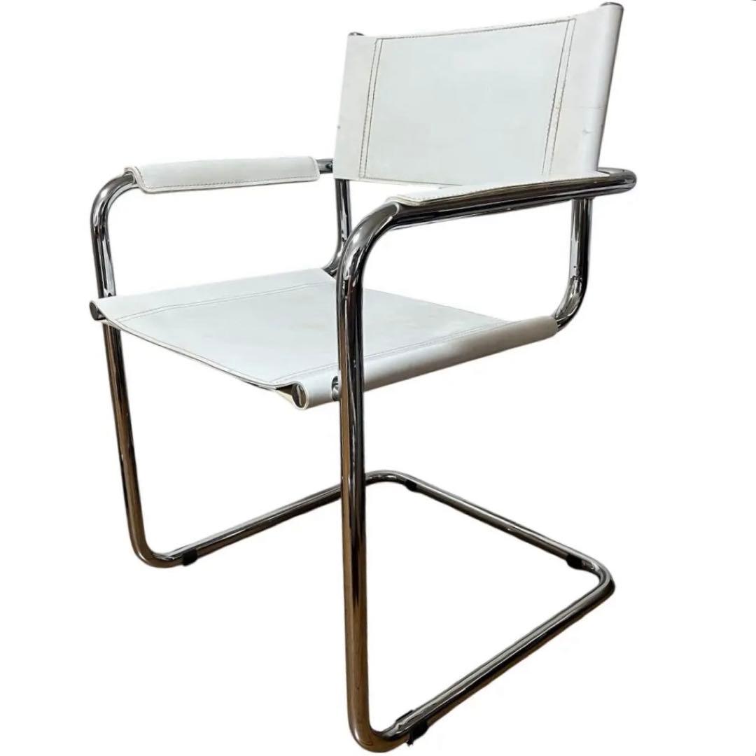 送料込 スタジオライン マルトスタム カンチレバー 本革 アームチェア イタリア steel line キャンティレバーチェア マルト・スタム カンチレバー