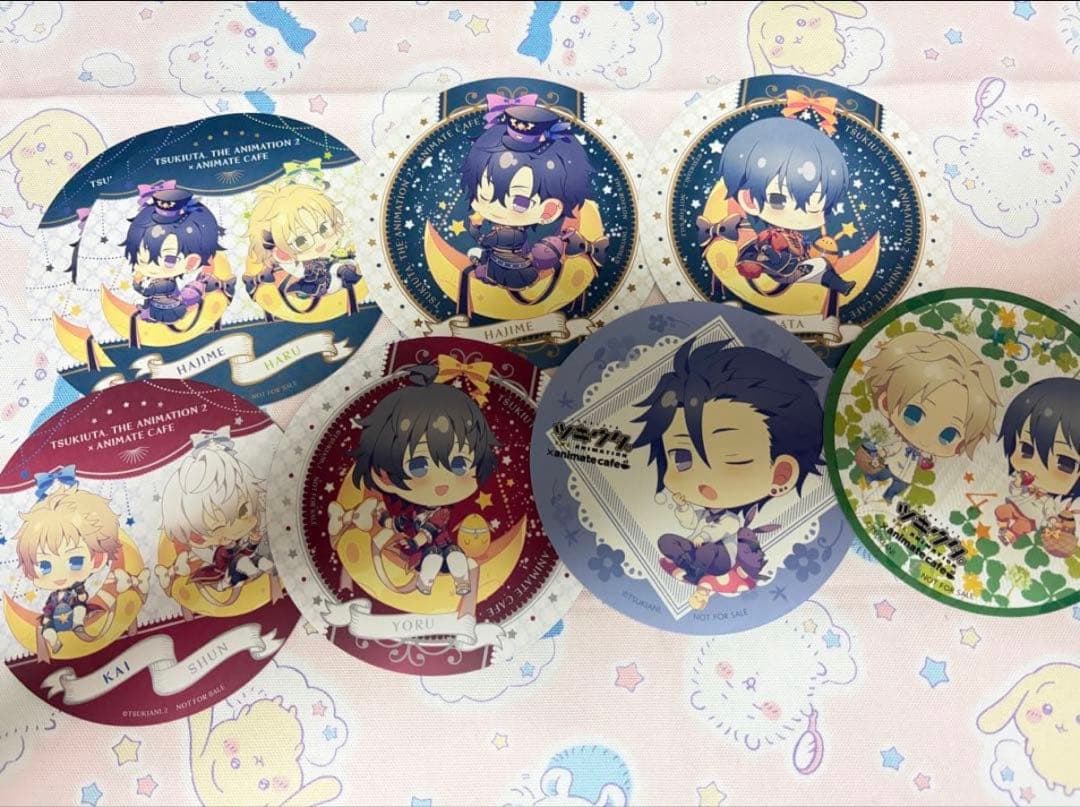 ツキウタ。 アニメイトカフェ特典コースター.缶バッジ.アクキー他