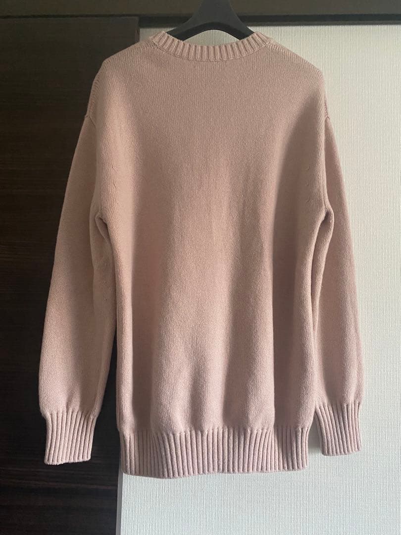 美品 ドゥロワー Drawer 7Gカシミヤニット ピンク クルーネック 23年