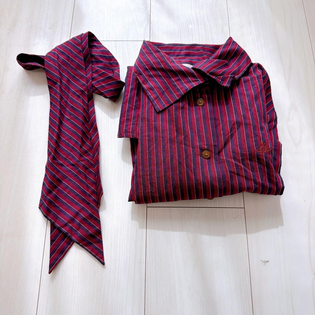 希少✨ヴィヴィアンウエストウッド ボウタイブラウス2way オーブ刺繍