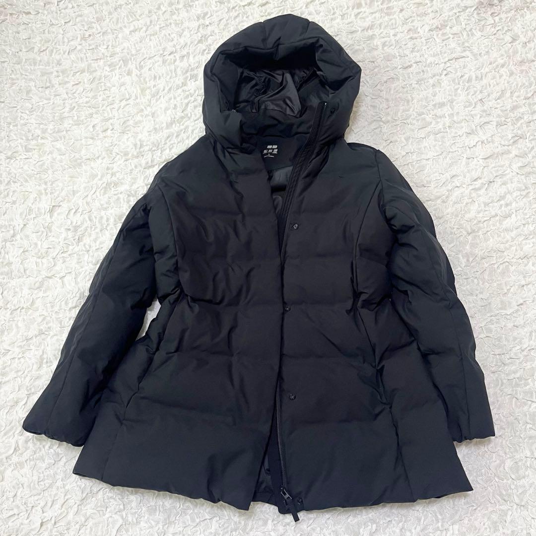 極美品】UNIQLO ユニクロ シームレスダウンコートLサイズ黒ブラック