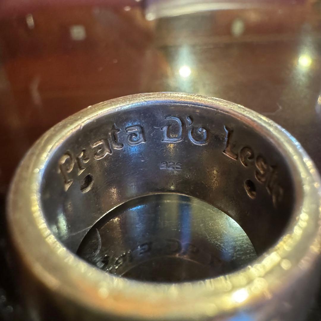 vintage スカルリング シルバー925 32.5g 21-22号