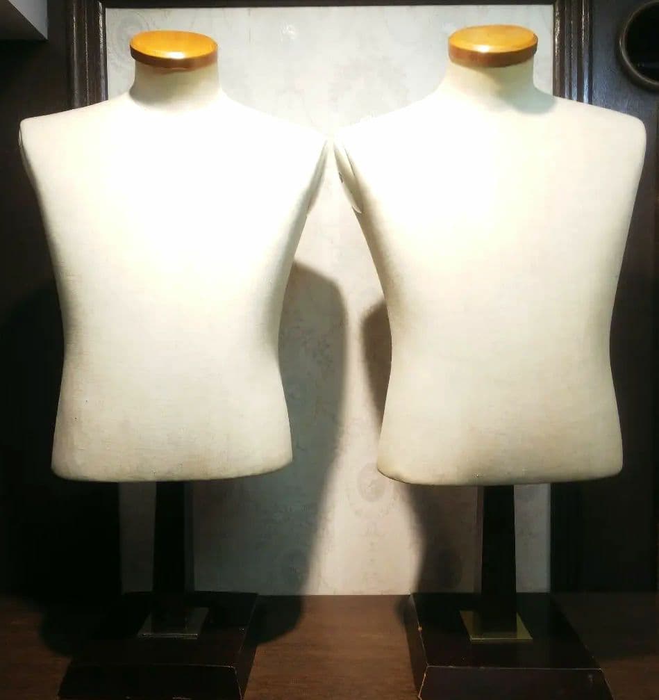 メンズ 上半身 トルソー マネキン 土台付き 2体セット