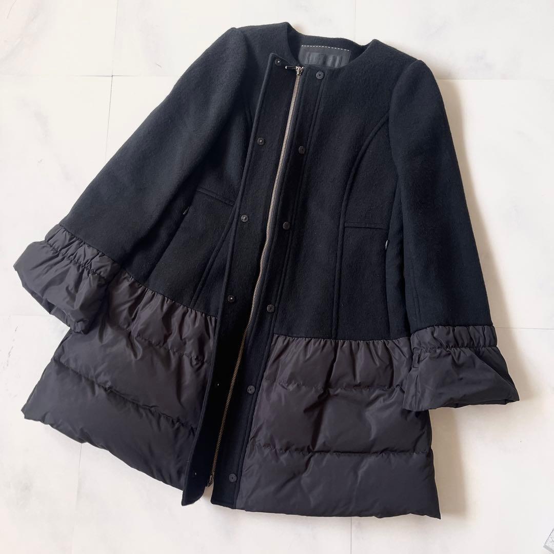 トゥービーシック ダウンコート タフタコンビウールコート 42 定価8.6万
