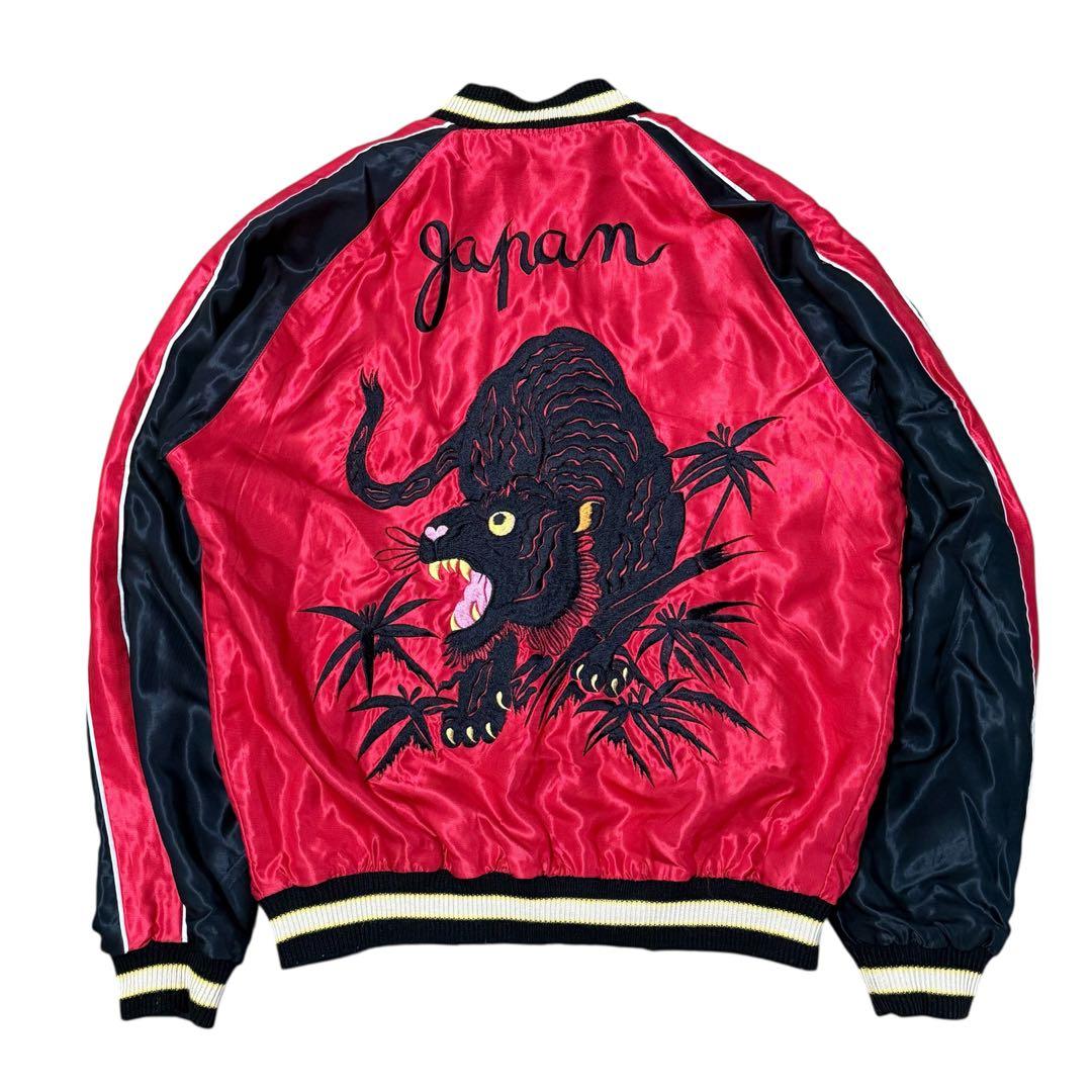 美品 テーラー東洋 TALOR TOYO 両A面 スカジャン 黒虎 鷹 東洋