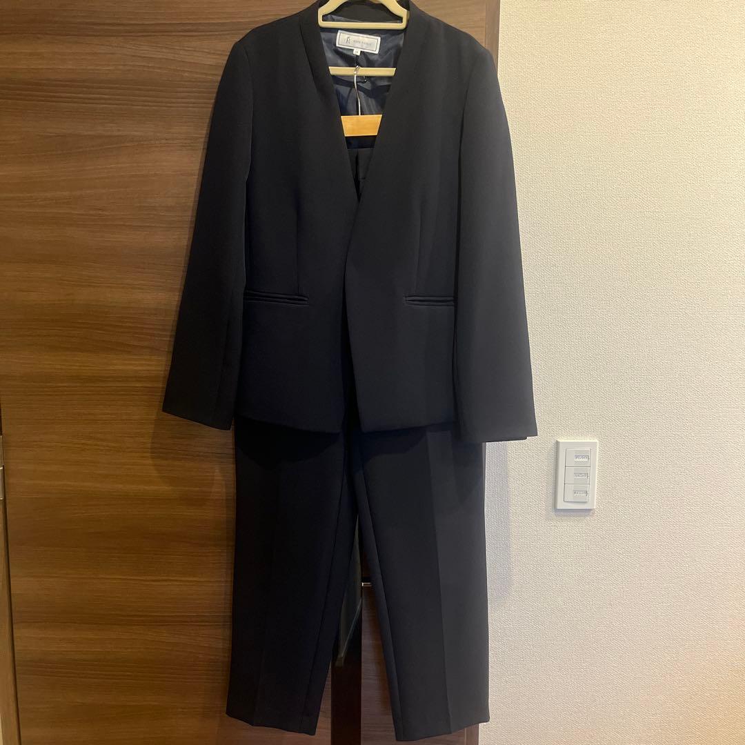 極美品 Ropé Picnic ロペピクニック パンツスーツ 38 M ネイビー