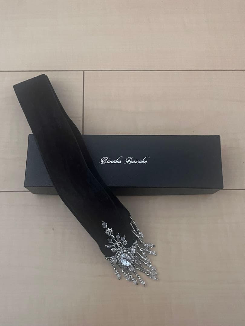 tanakadaisuke リボン tanakadaisuke(タナカダイスケ)|リボン| crystal silver tip velvet