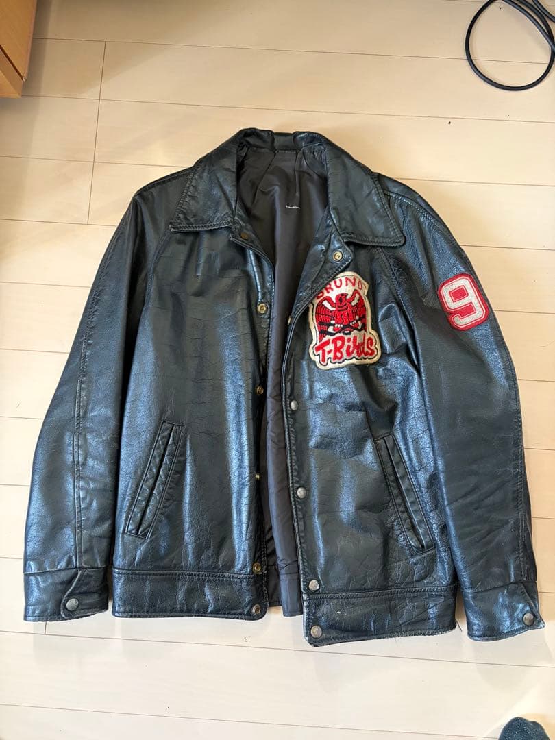 スタジャン　50s 60s レザー　vintage