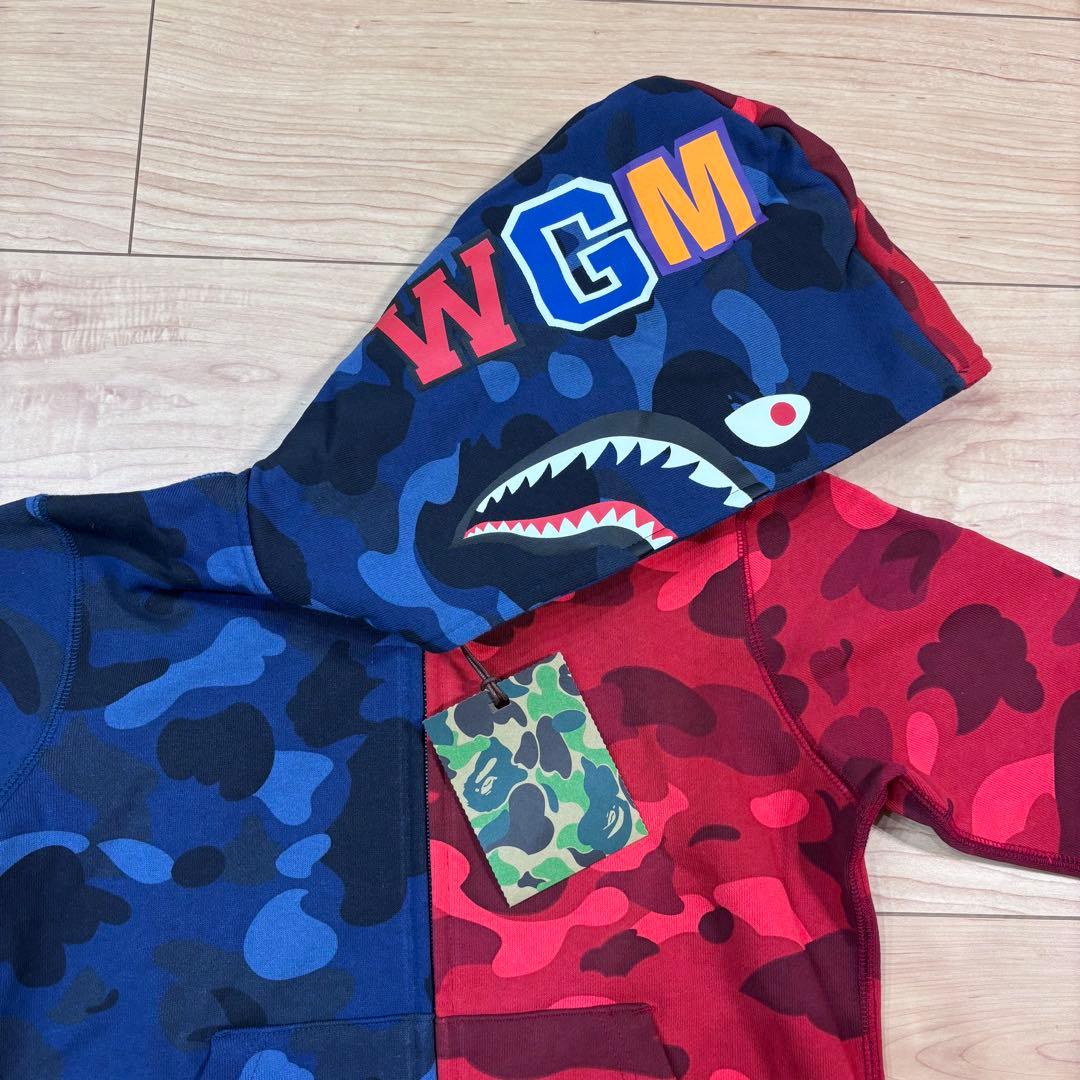 新品 タグ付き BAPE KIDS 赤青カモ迷彩 ジップパーカー 120cm - メルカリ