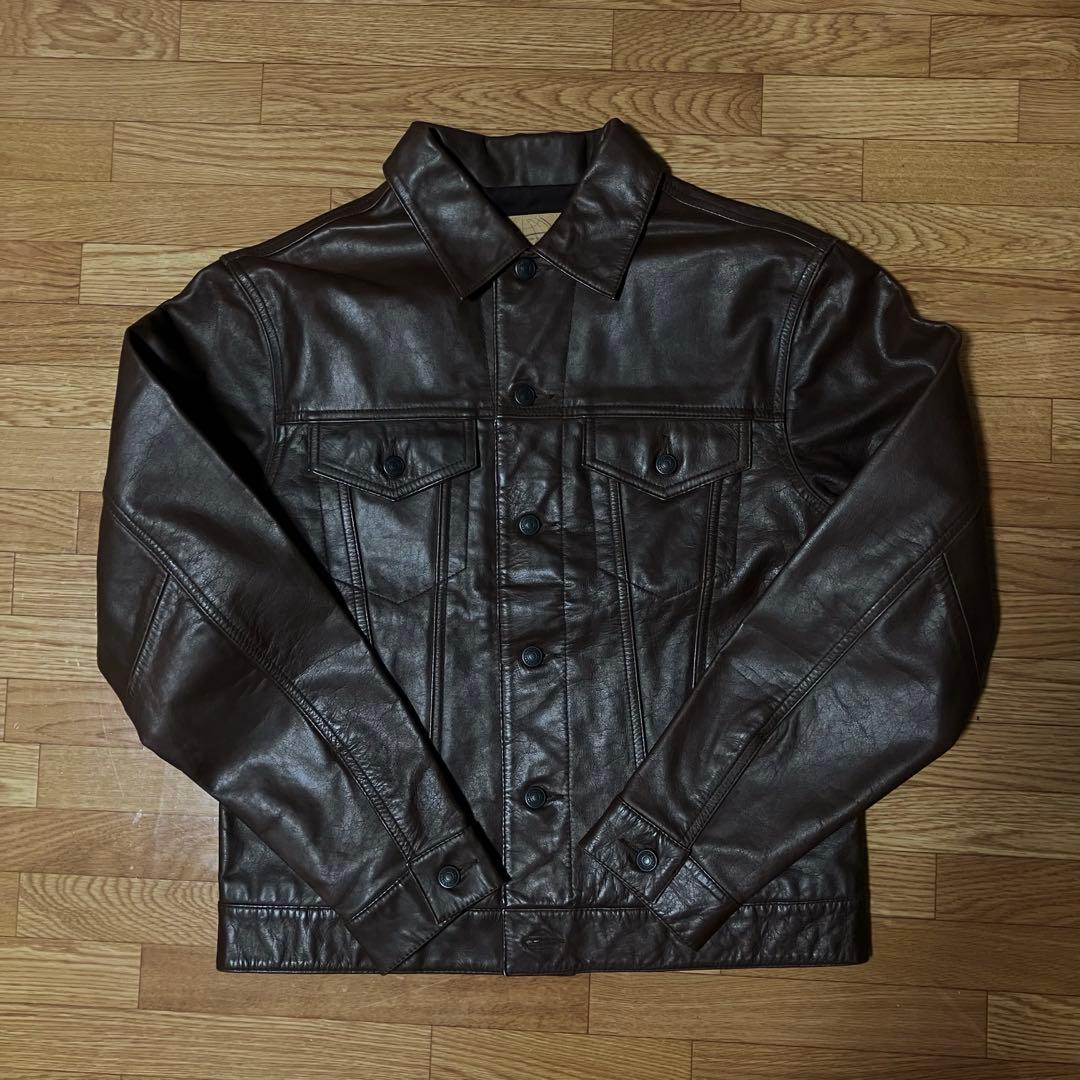 old gap レザー トラッカー ジャケット Sサイズ 00s GAP ギャップ レザー トラッカージャケット 本革 オールドギャップ