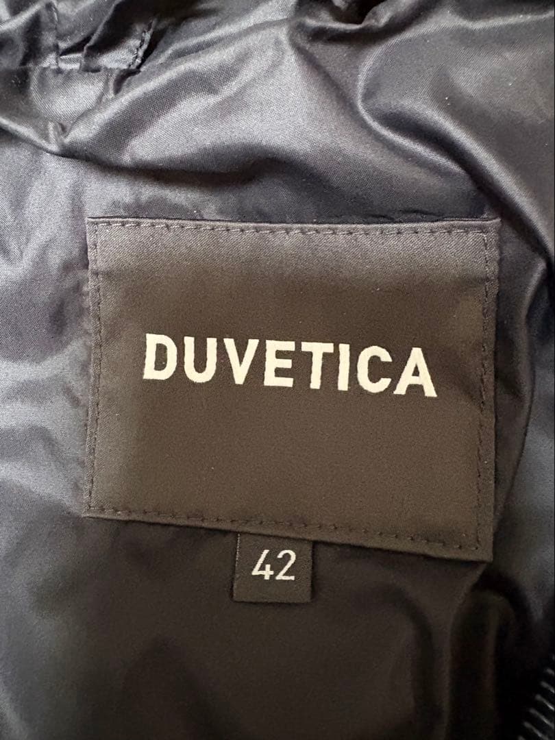 DUVETICA フード付きダウンジャケット 42 ブラック