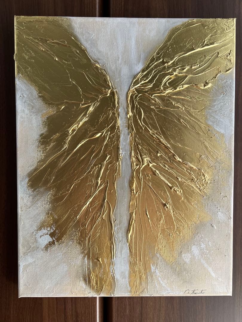 インテリア/絵画/アート/抽象画/モダン/ホテル/ホワイト/ゴールド/羽 Amazon.co.jp: ZXHYWYM 天使の羽 キャンバス ウォールアート ホワイト