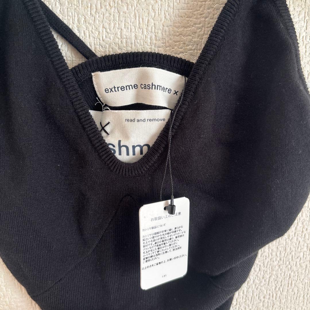 extreme cashmere ブラックキャミソール extreme cashmere（エクストリーム カシミヤ） キャミソール PLAZA