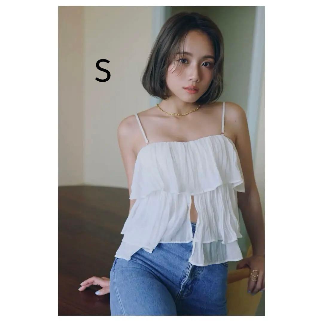 searoomlynn collab パッドinフリル 2wayキャミソール S