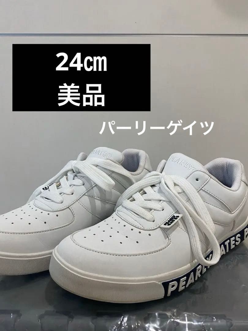 パーリーゲイツ　ゴルフシューズ★美品★ 24センチ　ホワイト　定価28600円