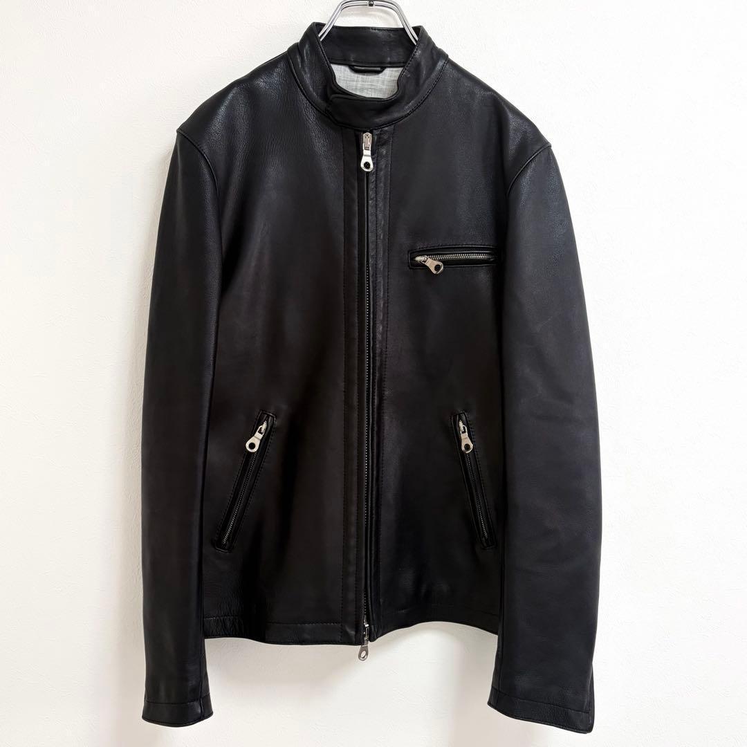 【美品】CINQUANTA メンズシングルライダース ブラック 46 楽天市場】CINQUANTA【チンクアンタ】シングルライダースジャケット
