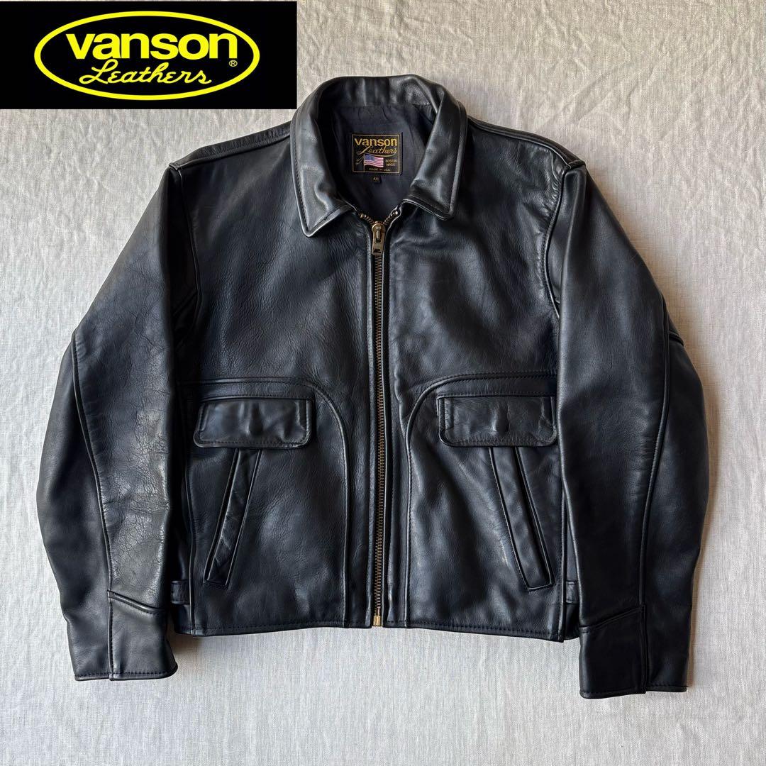 VANSON バンソン TALON 襟付き シングルライダース 希少 40 Vanson Special Custom Doulbe Riders Jacket Type 1ダブルライダース