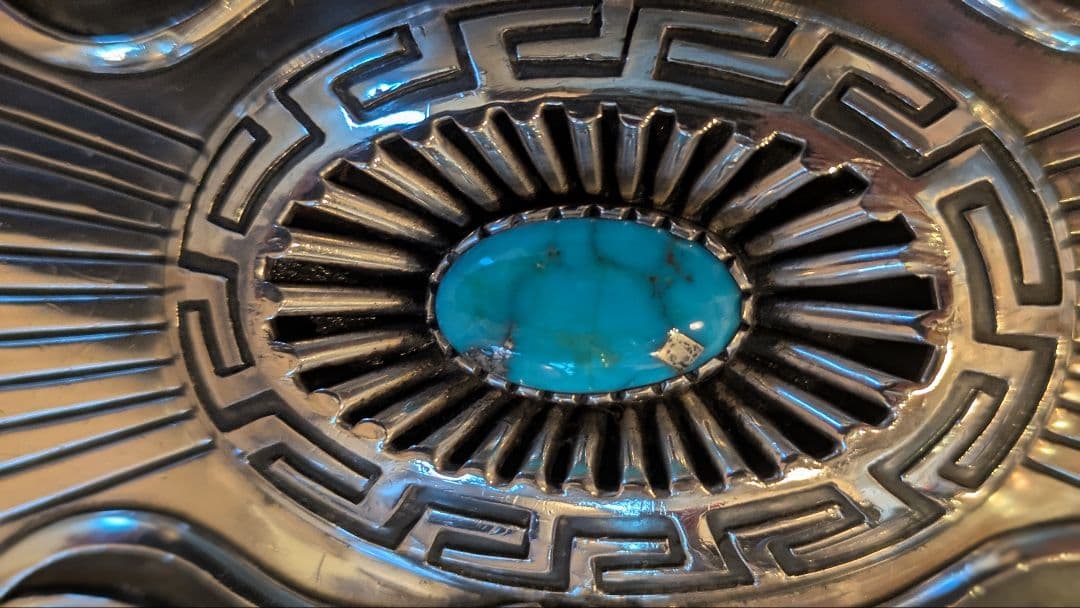 インディアンジュエリー バックル (SILVER＆ターコイズ) ナバホ族