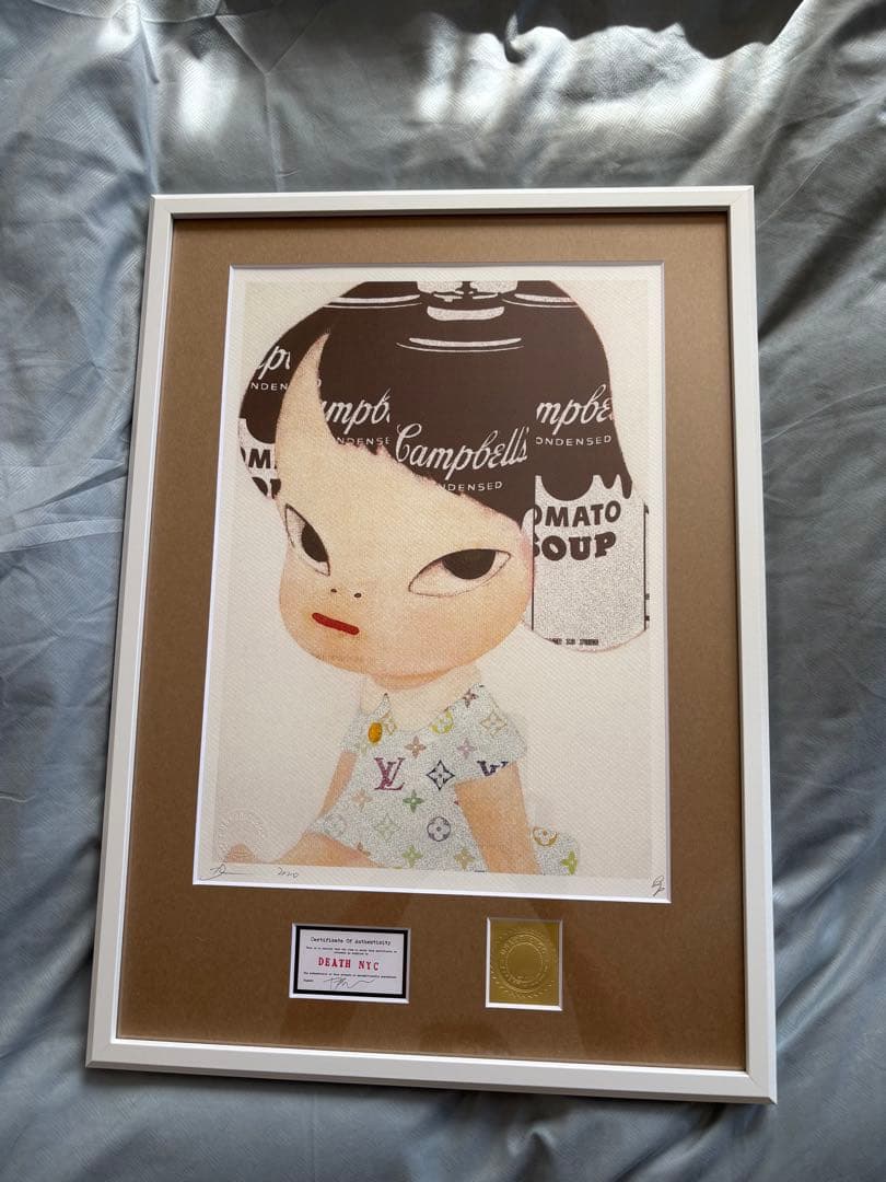 ②マット額装付/DEATHNYC/限定アートポスター/奈良美智/シルクスクリーン