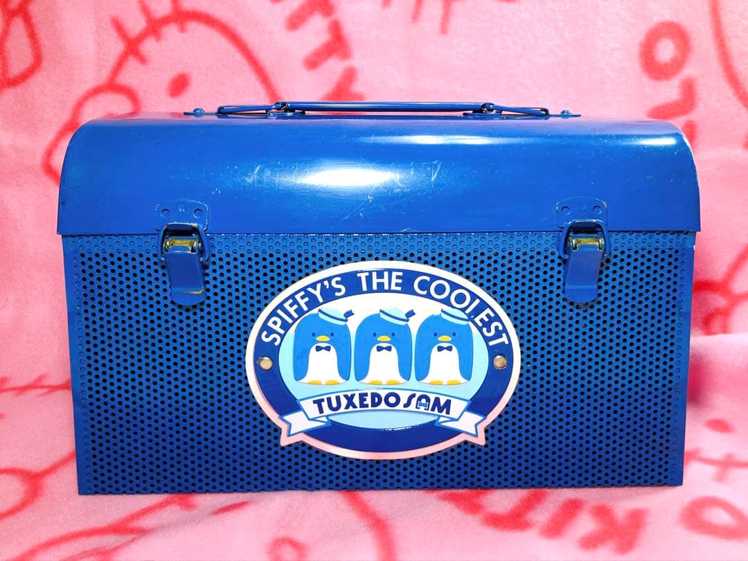 サンリオ 当時物 タキシードサム 金属製 ツールボックス 小物入れ 収納 工具箱