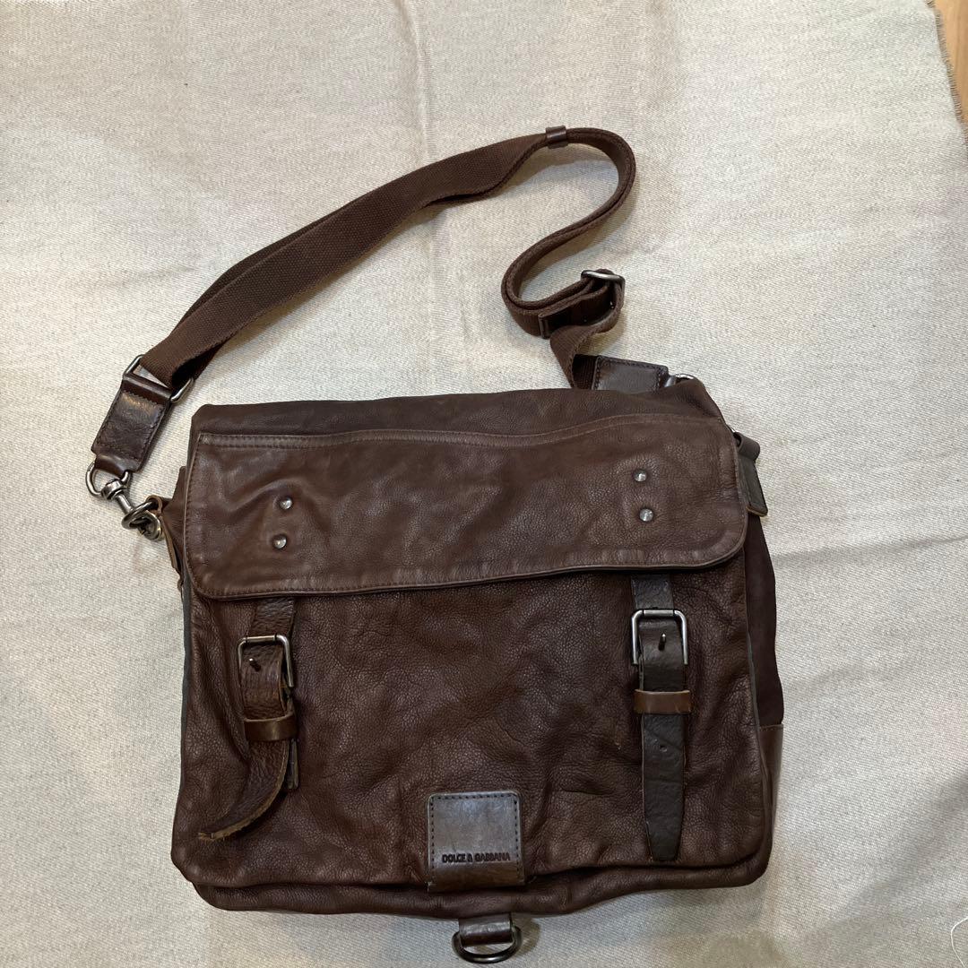 DOLCE & GABBANA メッセンジャーバッグ ブラウン