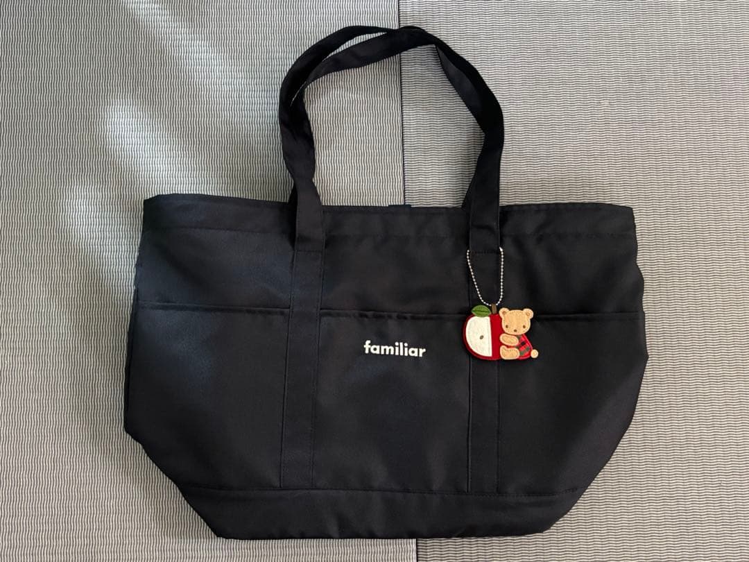 【美品】familiar マザーズバッグ 赤系　チェック　タグあり