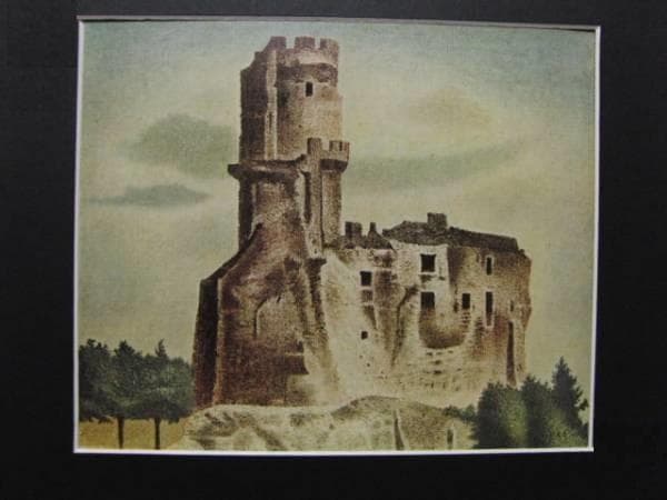 岡鹿之助、【望楼】、希少な大判額装用画集より、美品、日本人画家