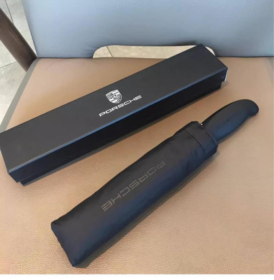 PORSCHE BLACK【傘】UMBRELLA 折り畳み　黒