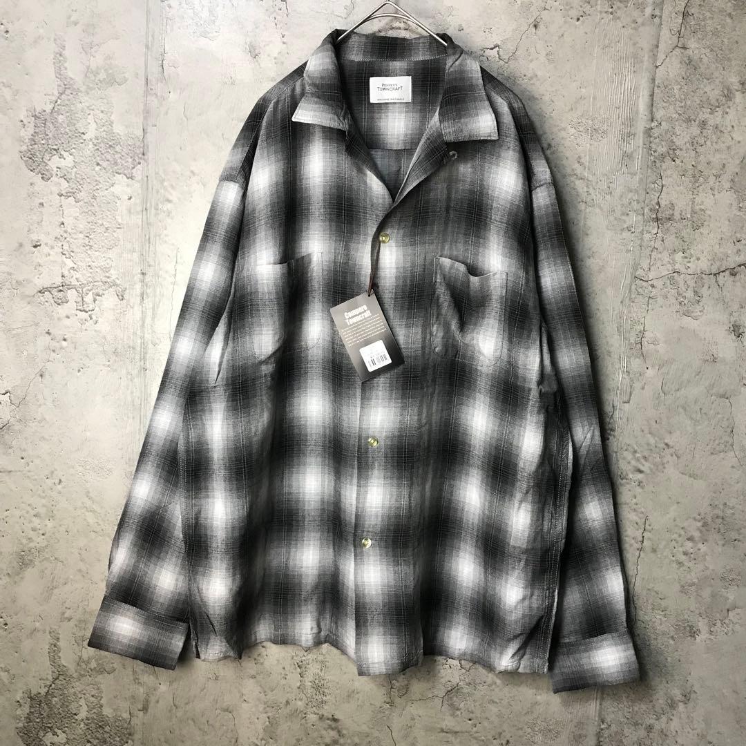 di55古着　タウンクラフト　オンブレ　レーヨンシャツ　復刻　タグ付き