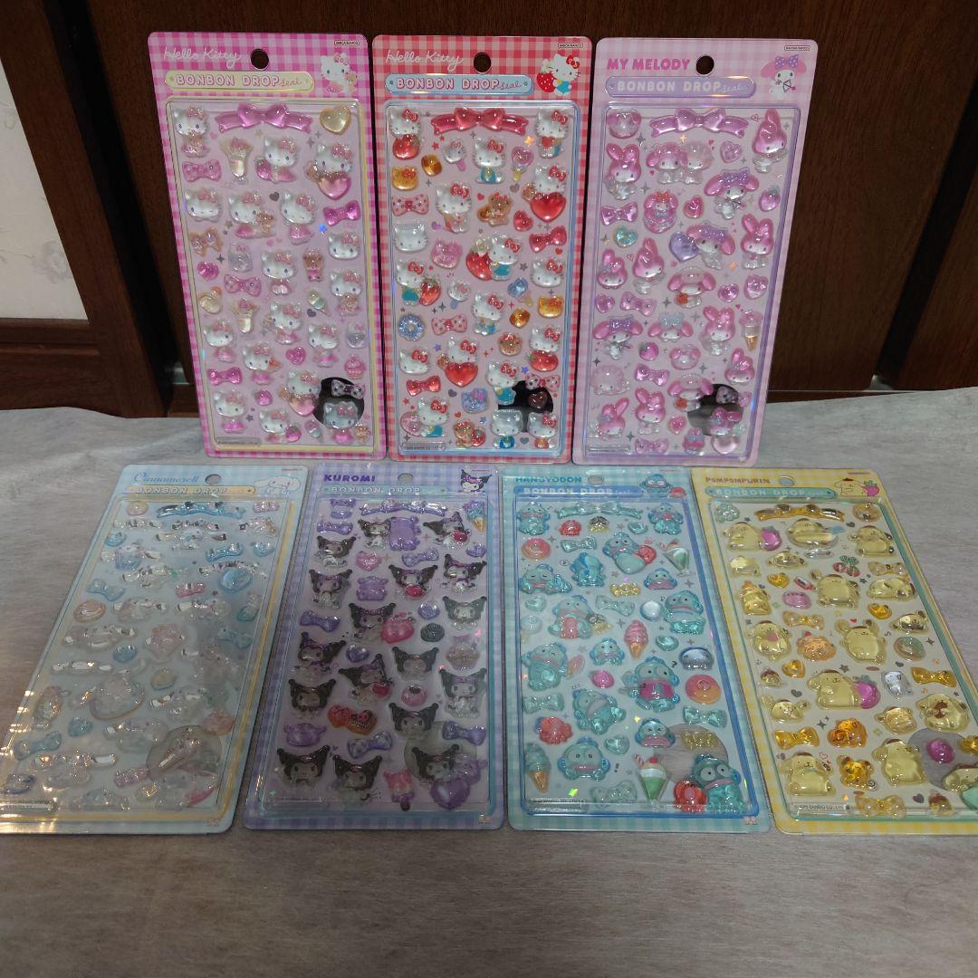 正規品　ボンボンドロップシール　サンリオ　７枚