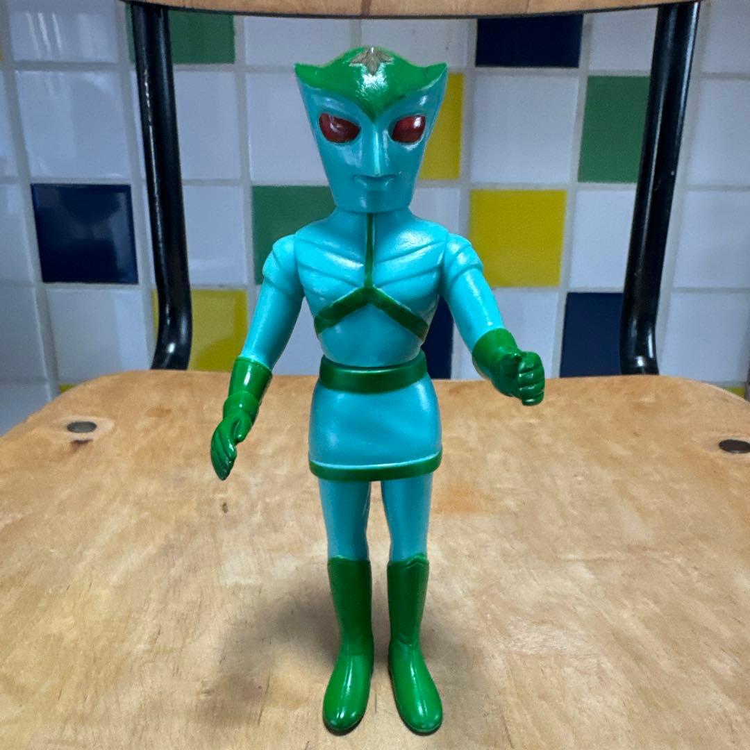 当時物】 ブルマァク トリプルファイター グリーンファイター ソフビ