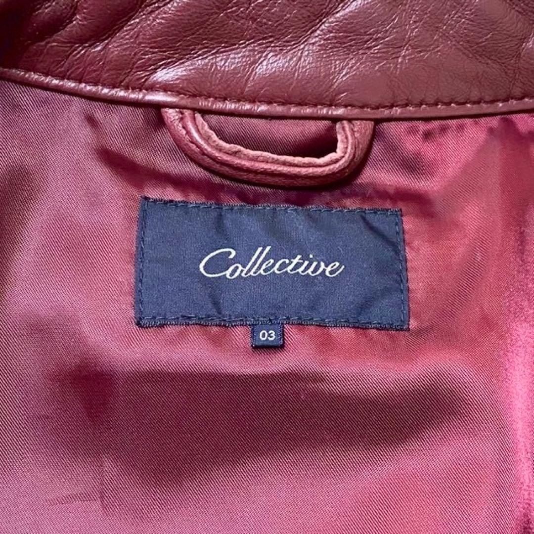 美品✨ メンズビギ ラムレザー シングルライダースジャケット ボルドー