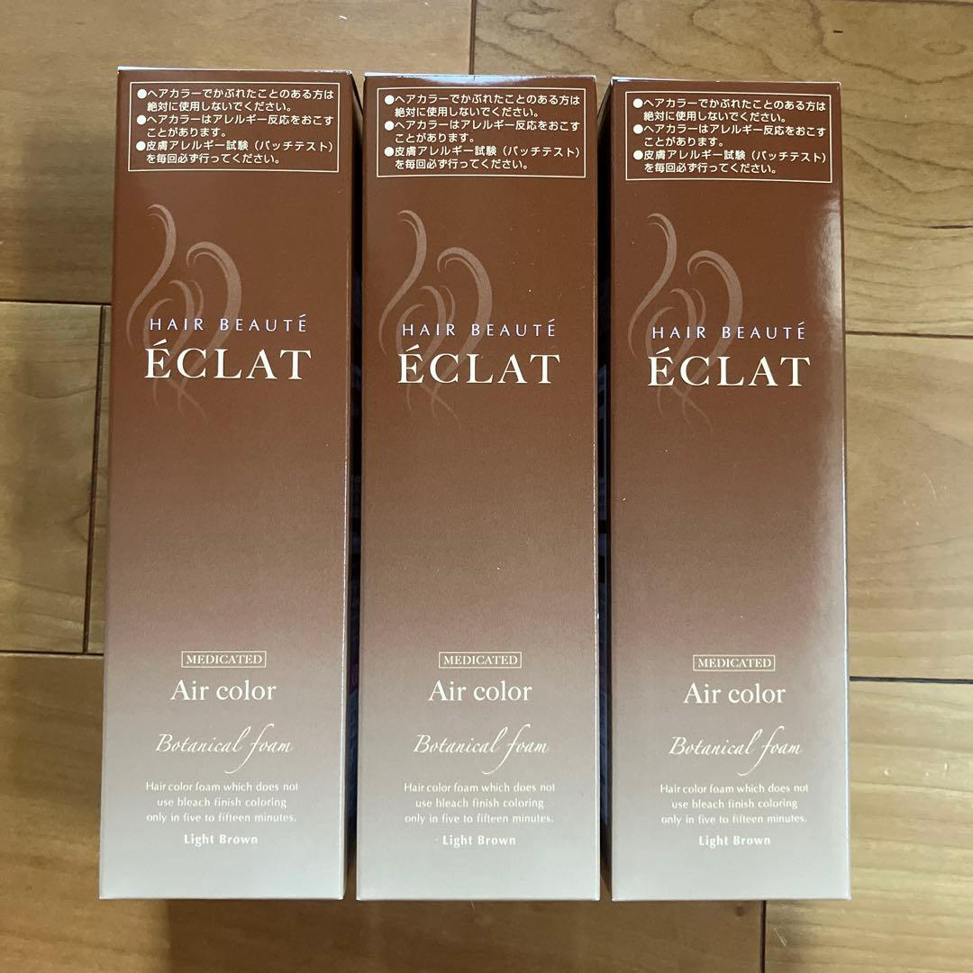 ヘアボーテ エクラ ボタニカル エアカラーフォーム 白髪染め 3本セット