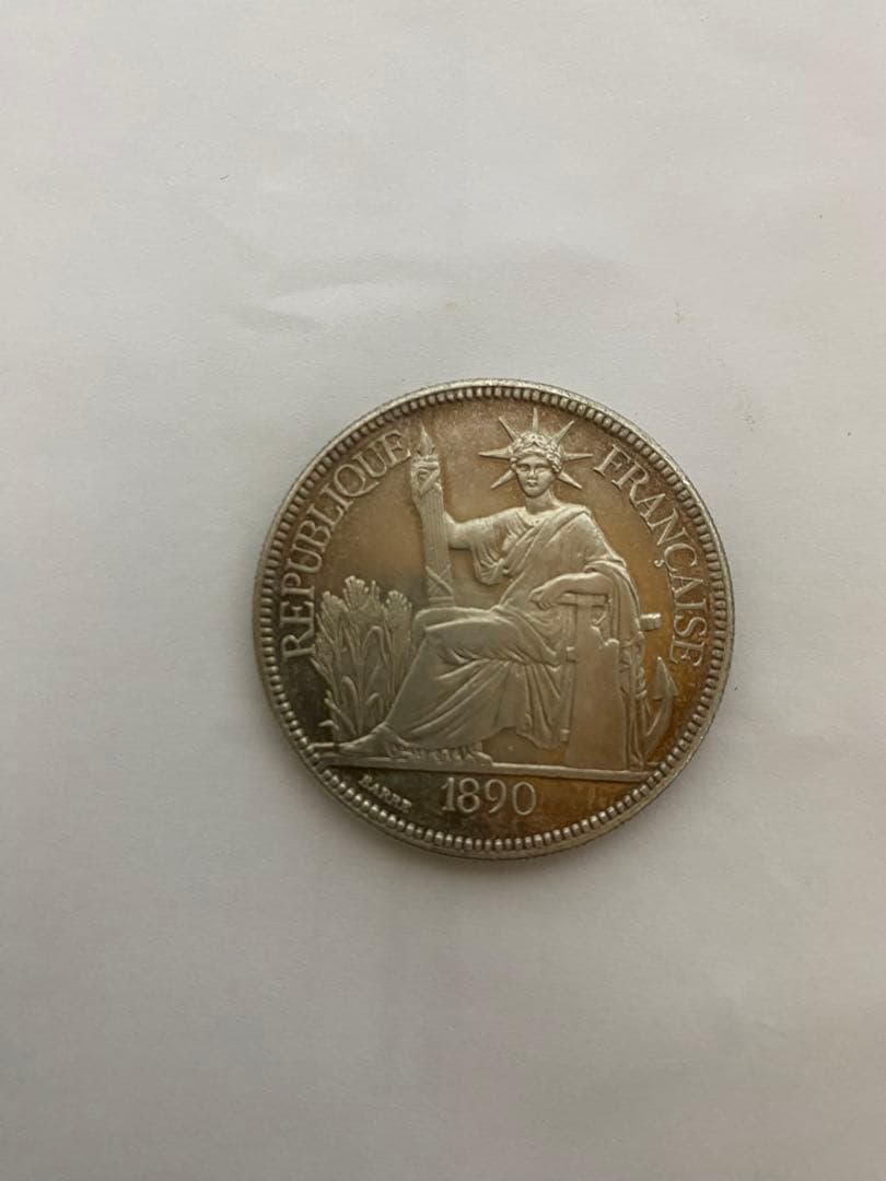 フランス 1890年 ピアストル・ド・コマース 銀貨