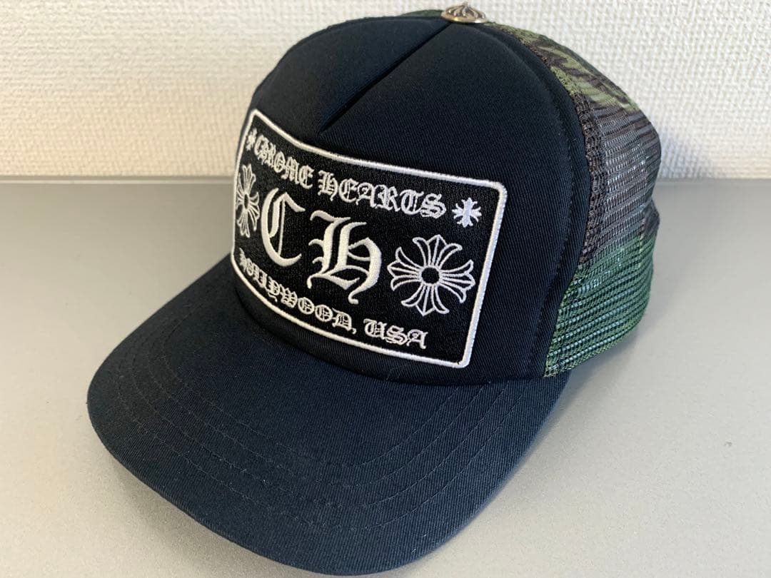 希少【美品】クロムハーツ chrome hearts✨トラッカーキャップ✨黒カモ