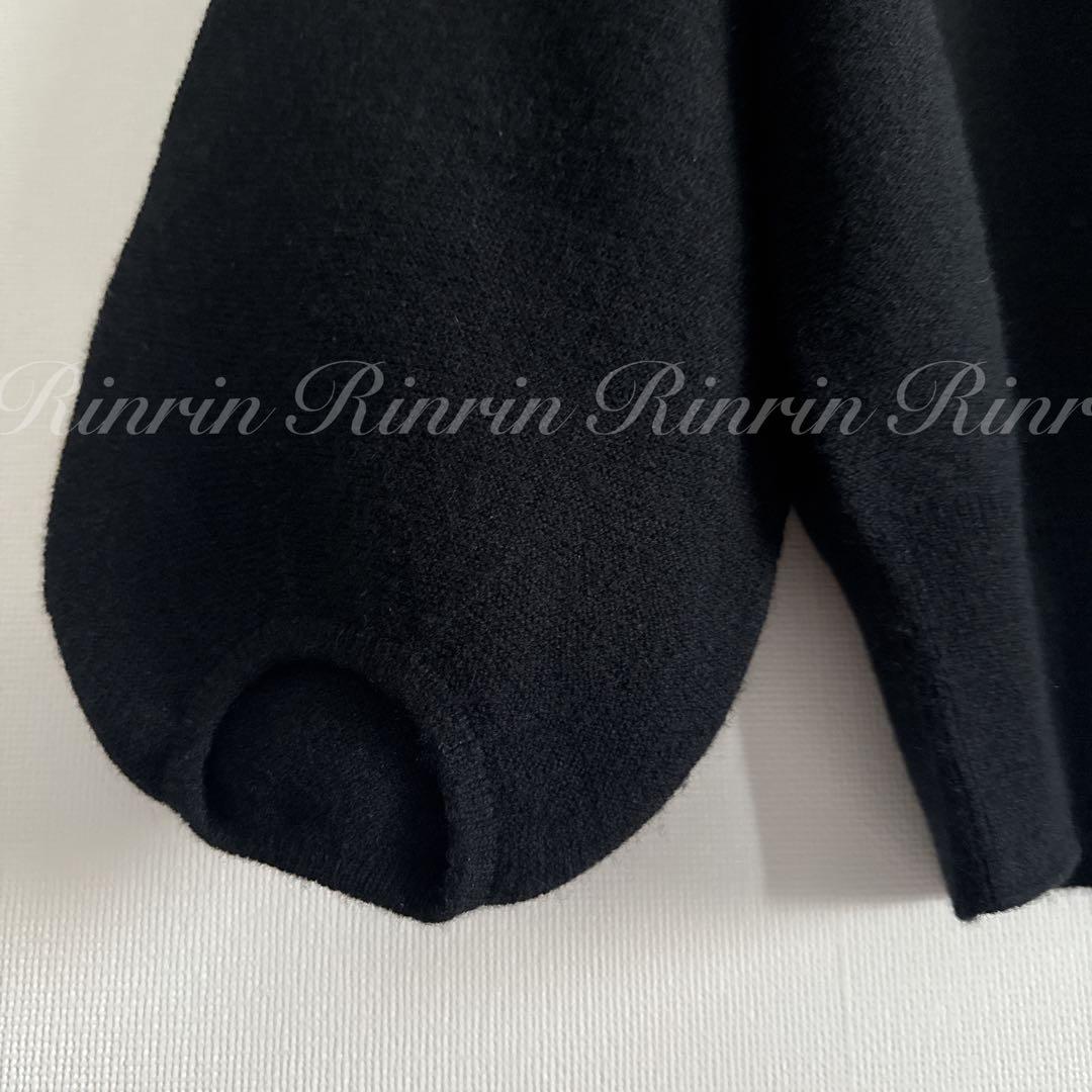 ANAYI 紡毛ガーターパフスリーブプルオーバー 38