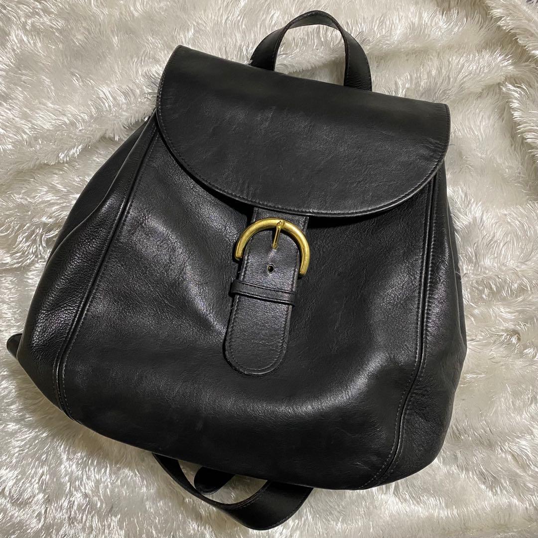 コーチ COACH オールドコーチ リュック レザー ブラック 4134 美品】オールドコーチ 4134 リュックサック レザー 本革 黒 肩掛け
