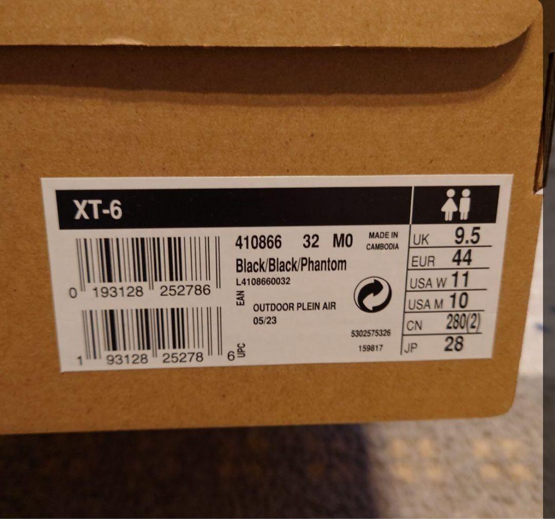 SALOMON XT-6 ブラック 28.0cm